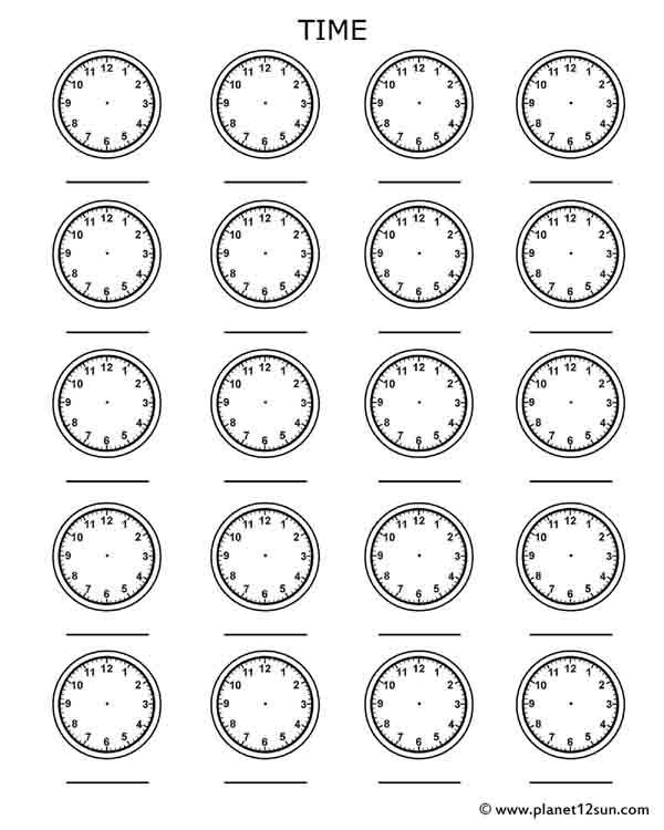 time worksheet
